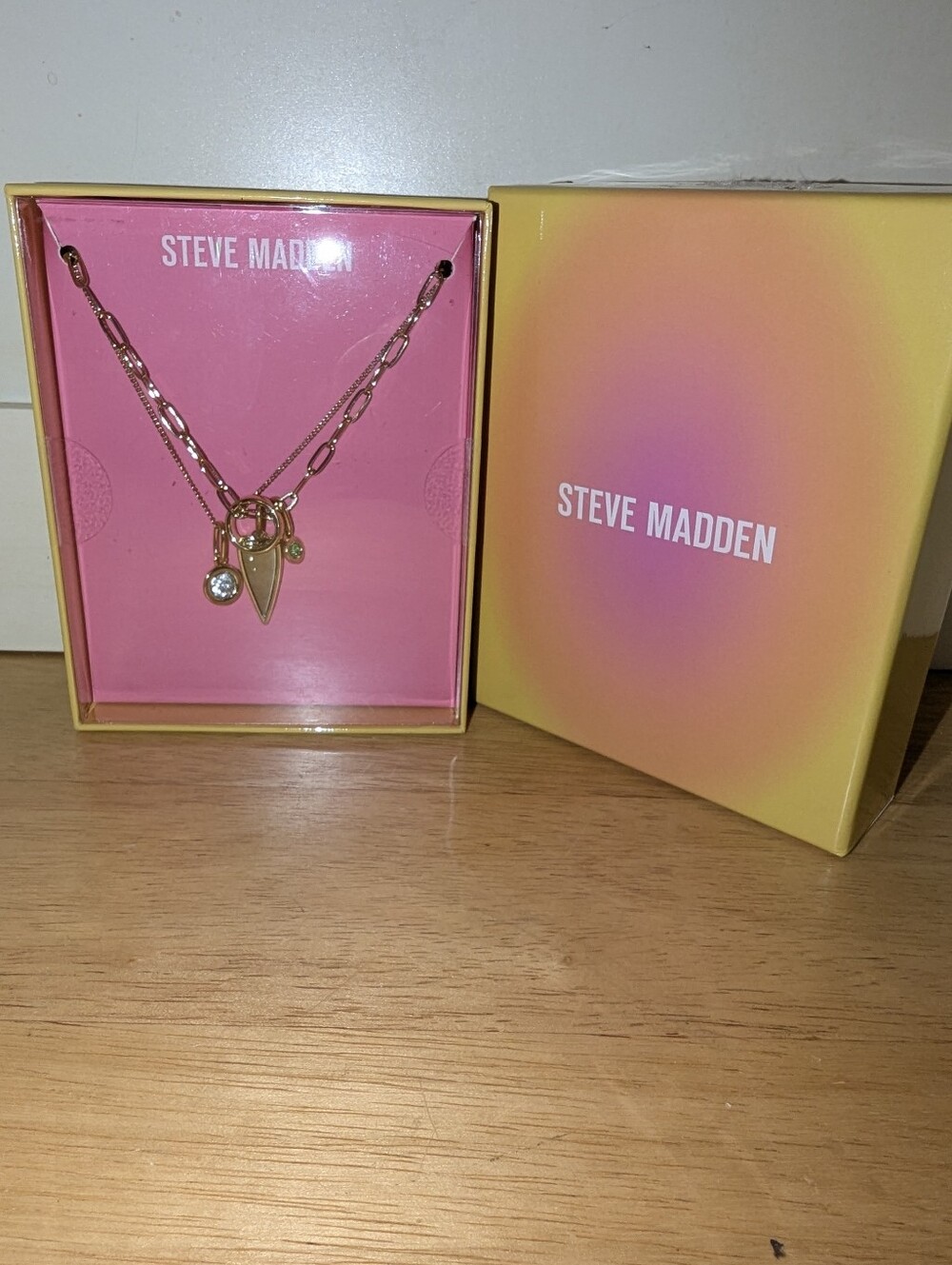 Steve Madden Gold-Tone Layered Charm Necklace with Pendant - Picture 1 of 3